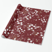 Papier Cadeau Belle Bourgogne aux flocons dorés (Déroulé)