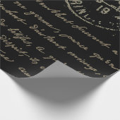 Papier Cadeau Belle Carte Postale écriture française  (Coin)