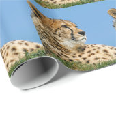 Papier Cadeau Belle Cheetah (Coin rond)