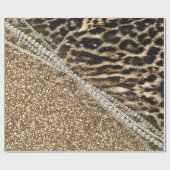 Papier Cadeau Belle Chic fille Empreinte de léopard Parties scin (Plat)