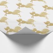 Papier Cadeau Belle chick girly or parties scintillant licorne (Coin)