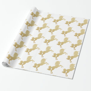 Papier Cadeau Belle chick girly or parties scintillant licorne