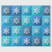 Papier Cadeau Belle collection de flocs de neige (Plat)