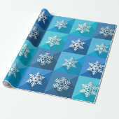 Papier Cadeau Belle collection de flocs de neige (Déroulé)