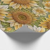 Papier Cadeau Belle collection de tournesol moderne (Coin)