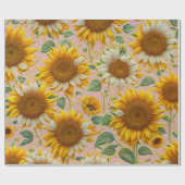 Papier Cadeau Belle collection de tournesol populaire (Plat)