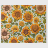 Papier Cadeau Belle collection moderne de tournesols (Plat)