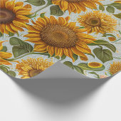 Papier Cadeau Belle collection moderne de tournesols (Coin)