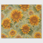 Papier Cadeau Belle collection populaire de tournesol (Plat)