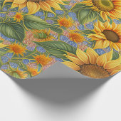 Papier Cadeau Belle collection populaire de tournesol (Coin)