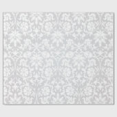Papier Cadeau Belle conception blanche florale de mariage (Plat)