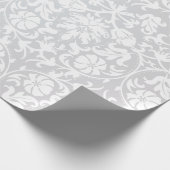 Papier Cadeau Belle conception blanche florale de mariage (Coin)