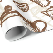 Papier Cadeau Belle conception de café express de café (Coin rond)