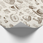 Papier Cadeau Belle conception de café express de café (Coin)