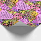 PAPIER CADEAU BELLE CONCEPTION FLORALE PSALM 23 (Coin)