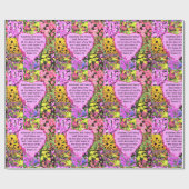 PAPIER CADEAU BELLE CONCEPTION FLORALE PSALM 23 (Plat)