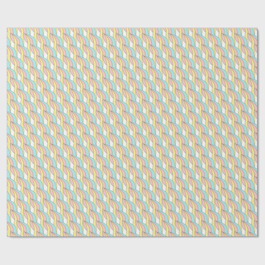 Papier Cadeau Belle couleur pastel motif (Plat)