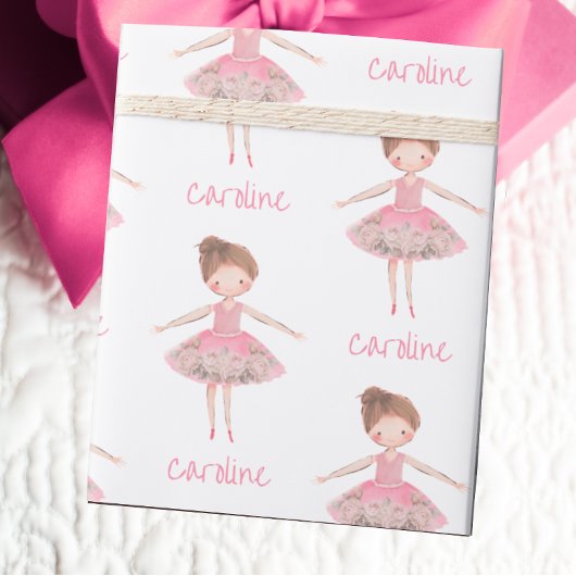 Papier Cadeau Belle danseuse de ballet sur mesure