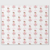 Papier Cadeau Belle danseuse de ballet sur mesure (Plat)