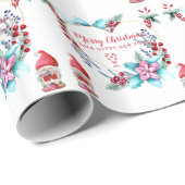 Papier Cadeau Belle décoration de Noël (Coin rond)