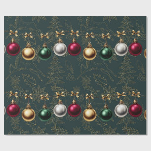 Papier Cadeau Belle décoration de Noël en forme de boule