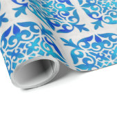 Papier Cadeau Belle écharpe cadeau chinoiserie (Coin rond)