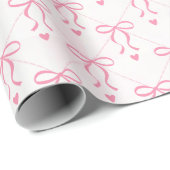Papier Cadeau Belle et simple conception rose (Coin rond)