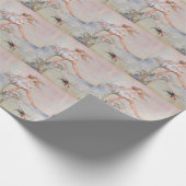 Papier Cadeau Belle Fée, Abeille, Fleurs, Papier Enveloppant (Coin)