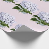 Papier Cadeau Belle fleur d'Hydrangea en violet (Coin)