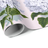 Papier Cadeau Belle fleur d'Hydrangea en violet (Coin rond)