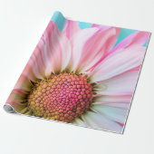 Papier Cadeau Belle Fleur rose Gros plan Photo (Déroulé)