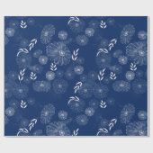 Papier Cadeau Belle Fleur sauvage Doodles Motif (Plat)