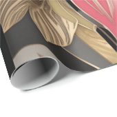 Papier Cadeau Belle florale (Coin rond)