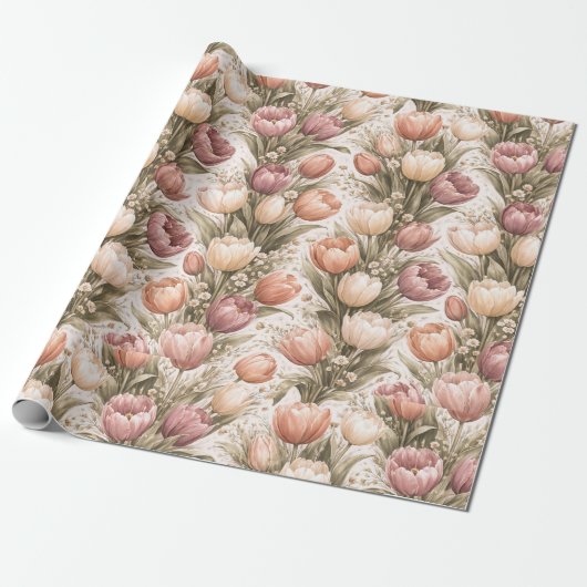 Papier Cadeau Belle Florale (Déroulé)