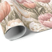Papier Cadeau Belle Florale (Coin rond)