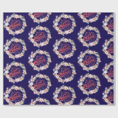 Papier Cadeau Belle Florale Aïd Cadeau Envelopper Fête Musulmane (Plat)