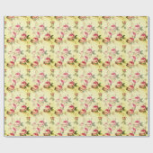 Papier Cadeau Belle florale Vintage (Plat)
