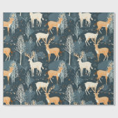 Papier Cadeau Belle Forêt de Cerf (Plat)