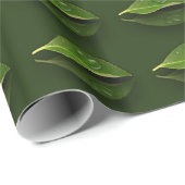 Papier Cadeau Belle gouttelette d'eau en forme de coeur sur la f (Coin rond)