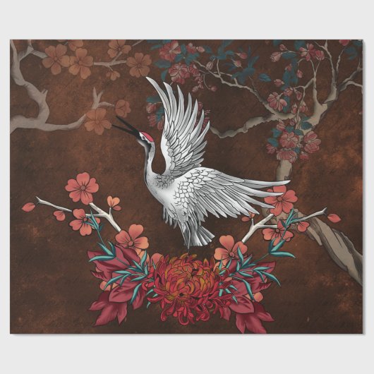 Papier Cadeau Belle grue (Plat)