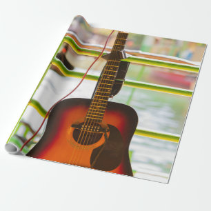 Papier Cadeau Belle guitare acoustique