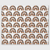 Papier Cadeau Belle Halloween Citrouilles Spider Webs Rainbow (Plat)