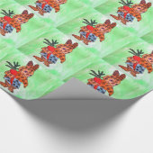 Papier Cadeau Belle illustration de lapin de Pâques avec carotte (Coin)