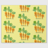Papier Cadeau Belle illustration du quatuor de carottes à carott (Plat)