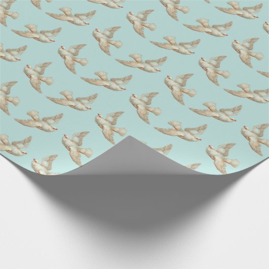 Papier Cadeau belle impression de colombe blanche (Coin)