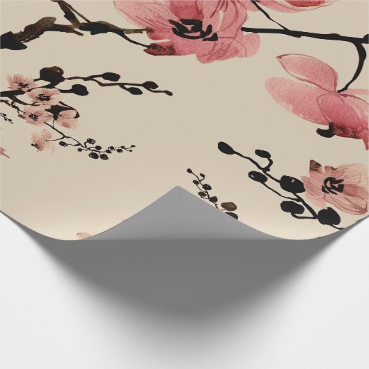 Papier Cadeau Belle impression de fleurs d'aquarelle. St (Coin)