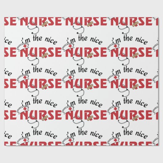 Papier Cadeau Belle infirmière (Plat)