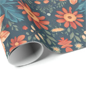 Papier Cadeau Belle Inspiration Florale (Coin rond)