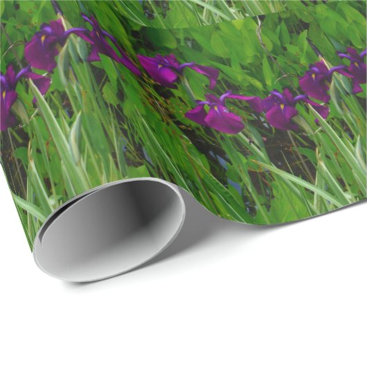 Papier Cadeau Belle Iris Violet (Coin rond)