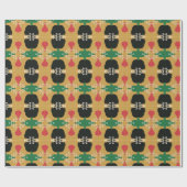 Papier Cadeau Belle Junetten Unique Design Rouge Vert (Plat)
